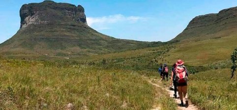 Clear blue water inside a cave